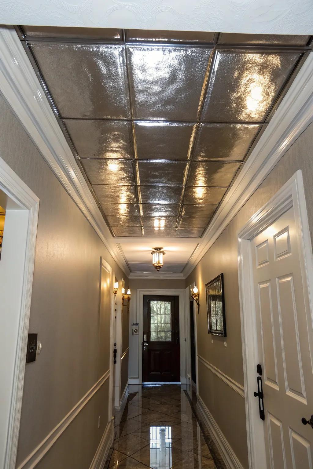 Reflective exteriors can create the illusion of a larger space.