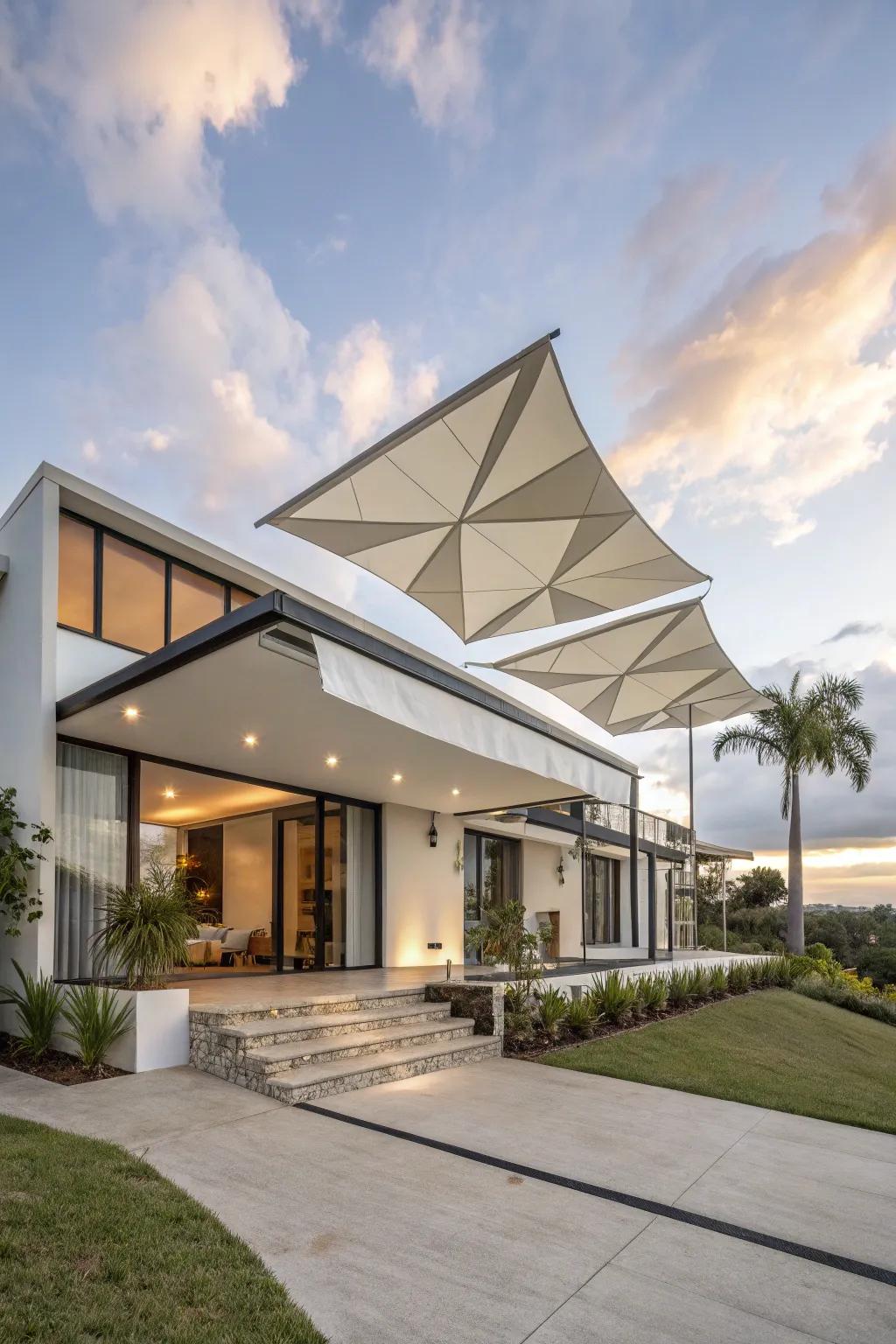 Geometric shades develop a bold, artistic statement.