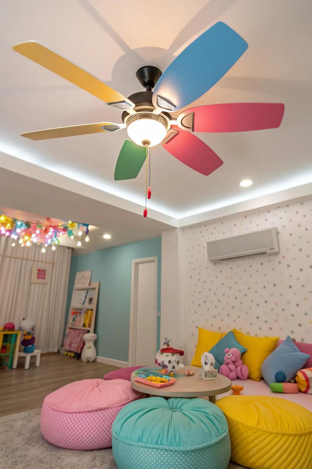 Brighten up any space with multi-colored ventilators that bring joy and vibrancy to your home. 🎨 #PlayfulAesthetic #KidsSpace