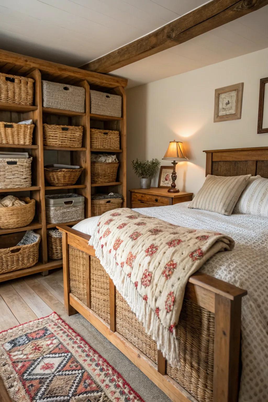 Woven holders provide both practicality and flair.