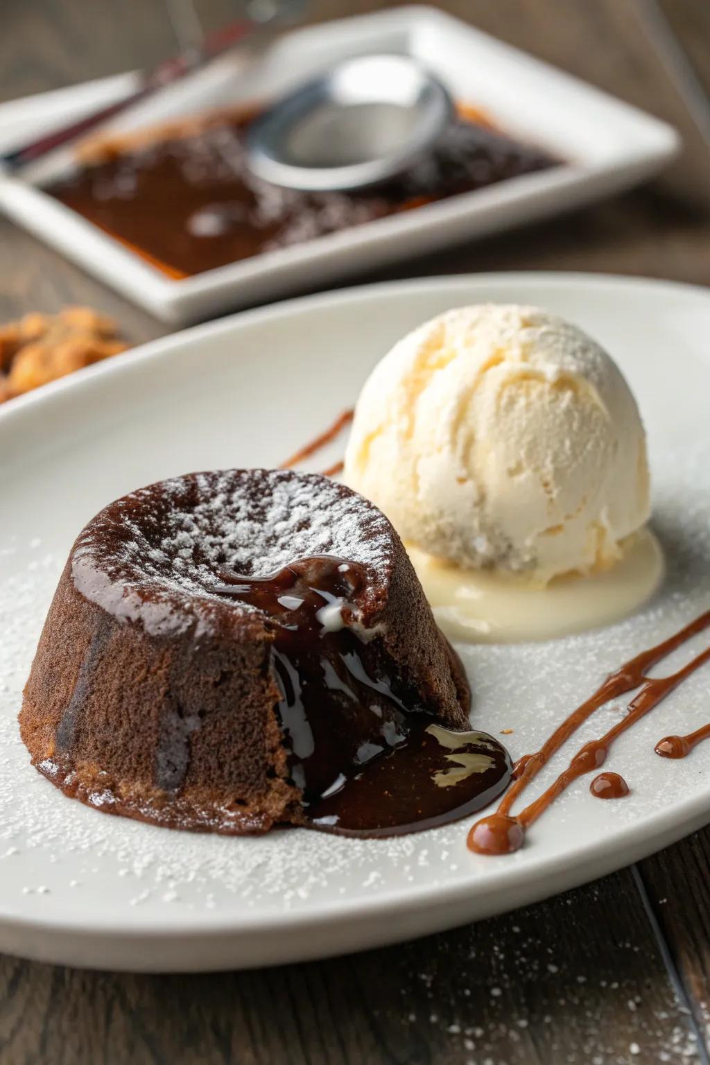 Indulge in a decadent chocolate dessert.