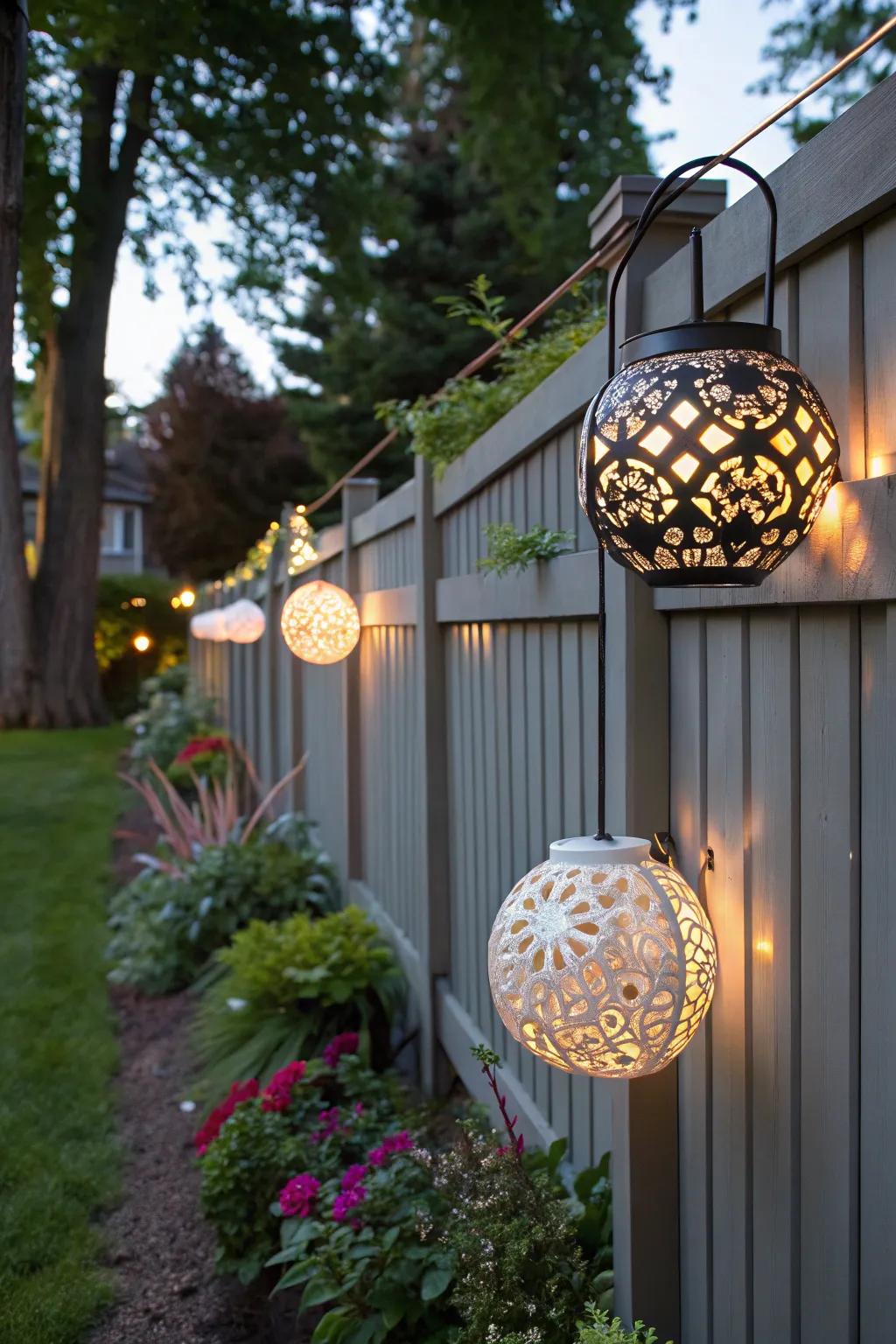 Decorative fixtures can turn your fence into a visual masterpiece.