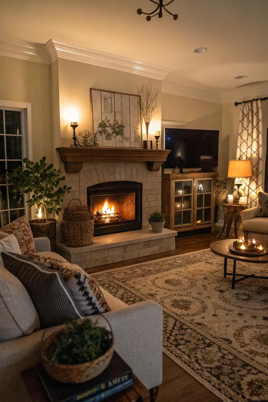 Dimmers allow custom lighting to suit every mood.