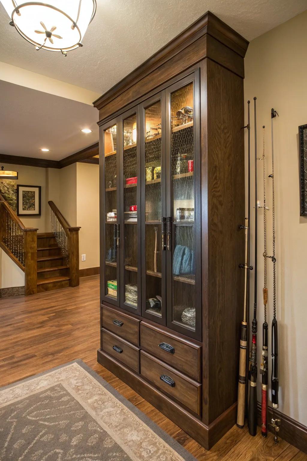 Custom cupboards for a smooth storage solution.