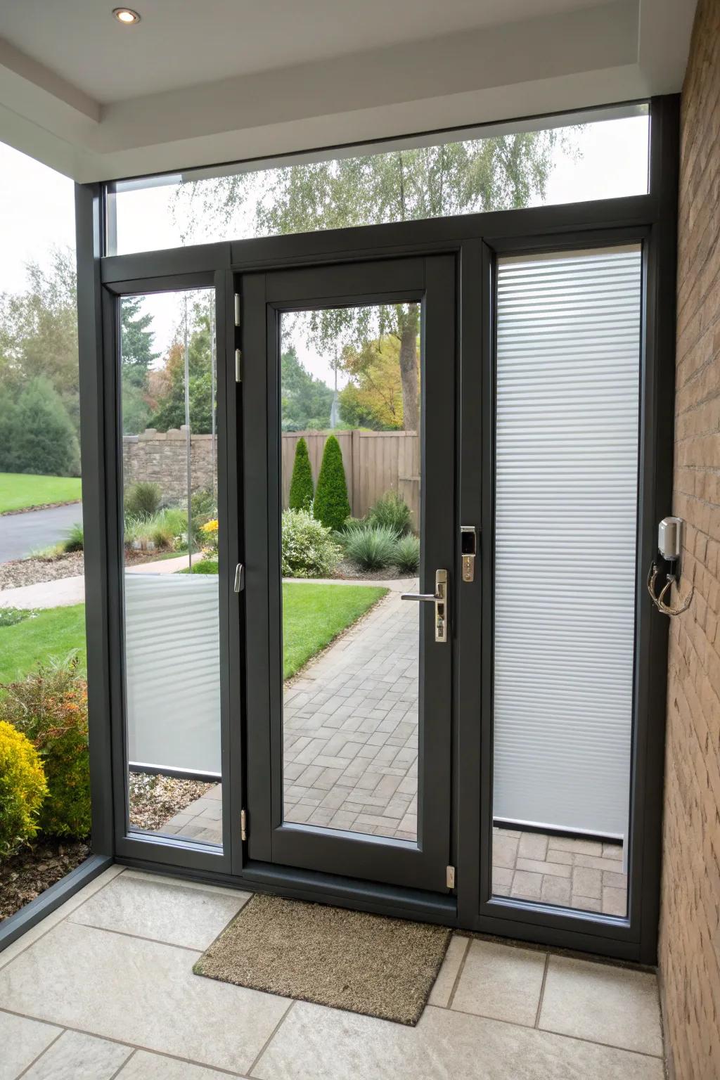 A replacement door that is designed for better privacy and appearance.