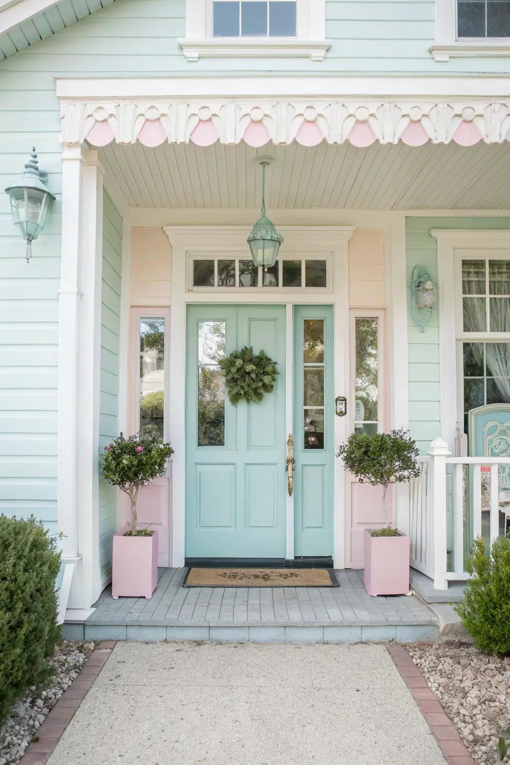 Harmonious shades establishing a serene and inviting entrance.