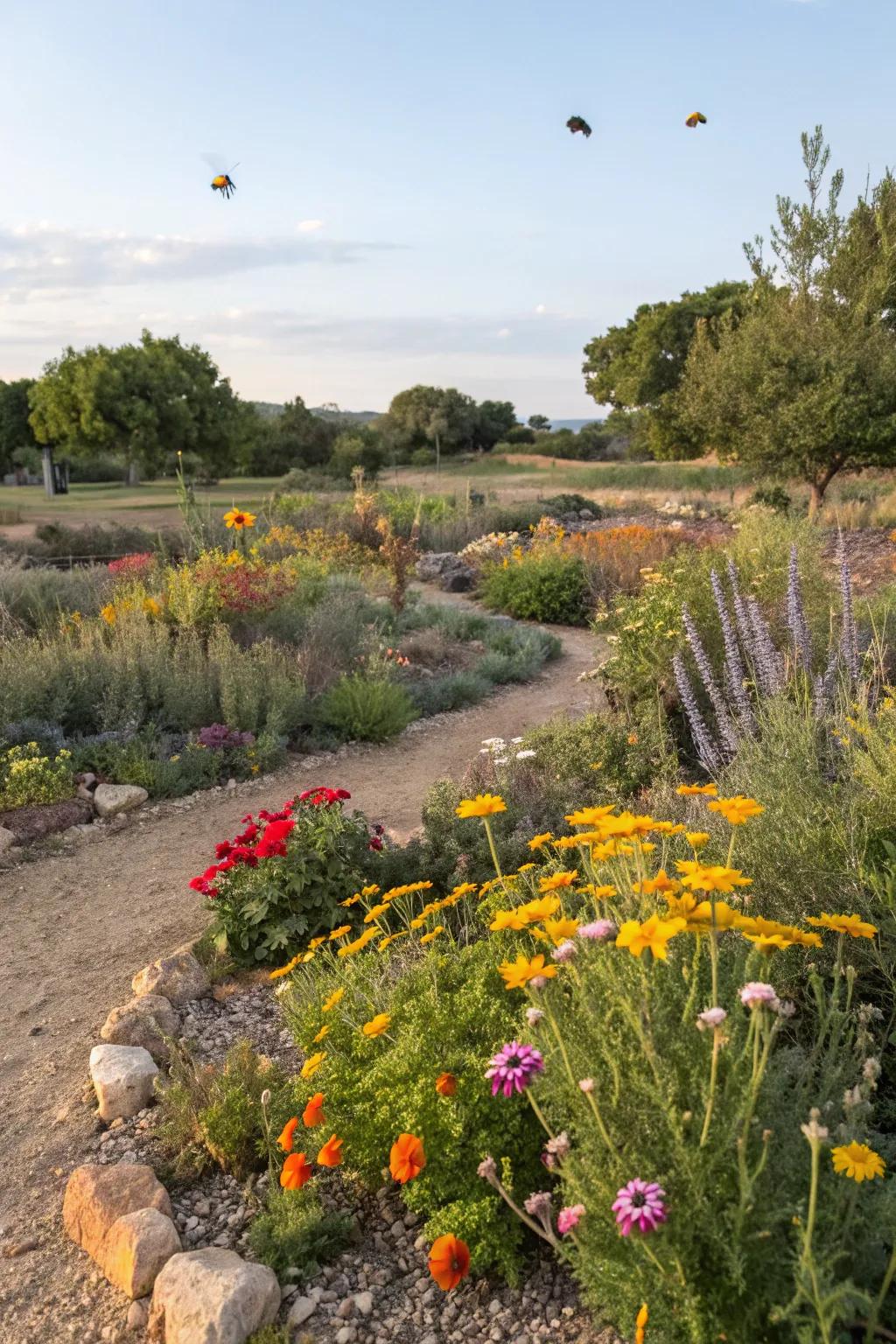 A garden created to attract and support pollinators and nature.