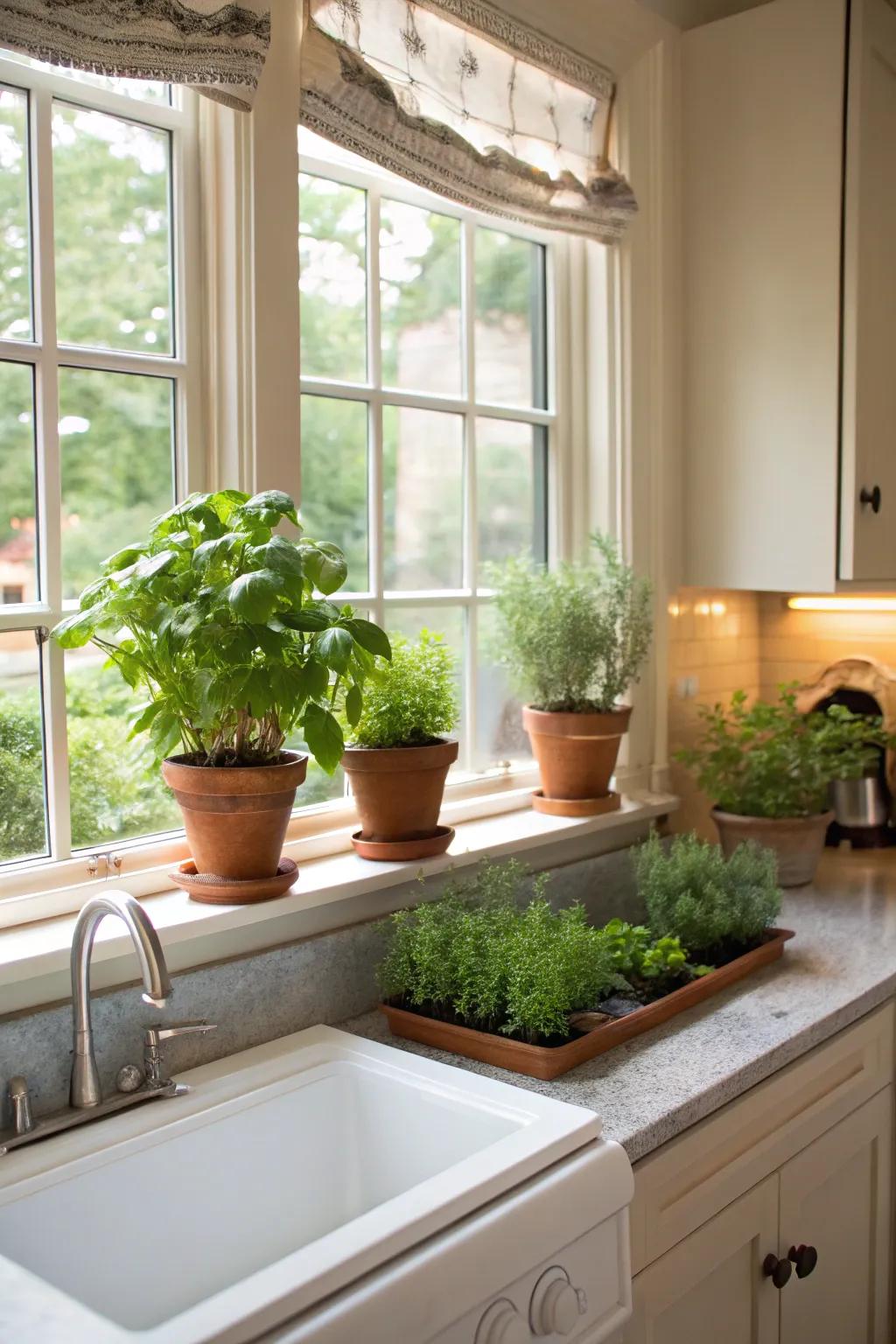 Greenery to enliven your kitchen.