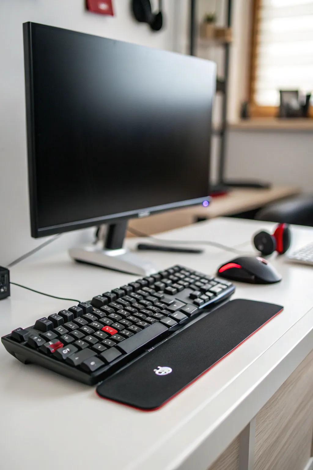 A minimalist setup emphasizes simplicity and functionality.