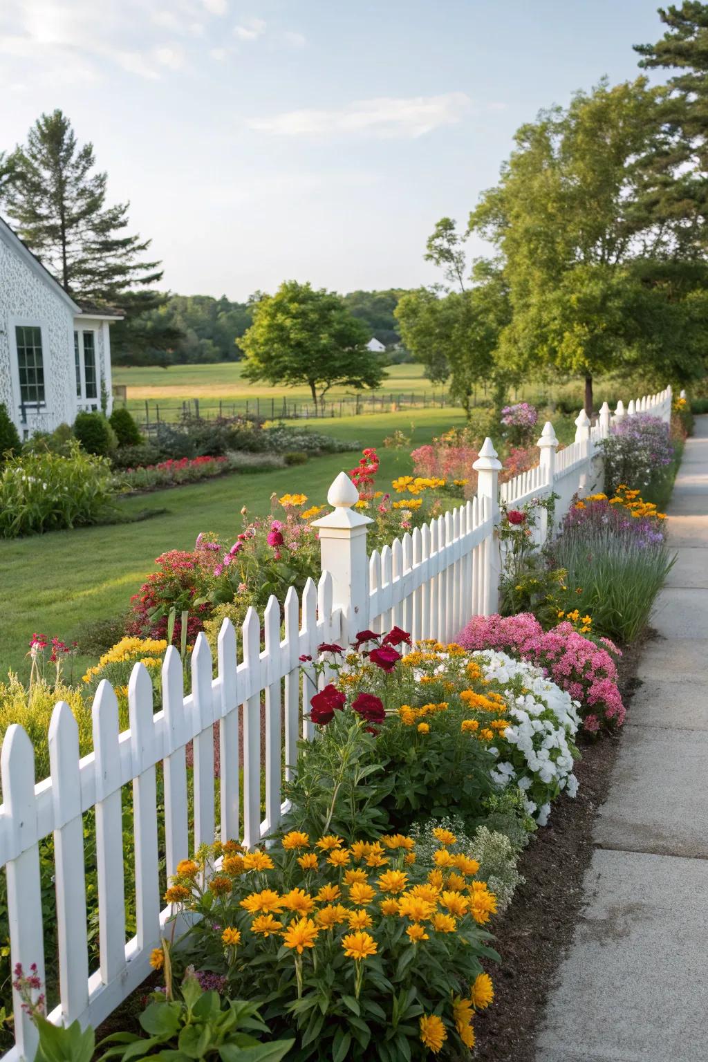 Country-style fencing brings nostalgia and charm to your garden.