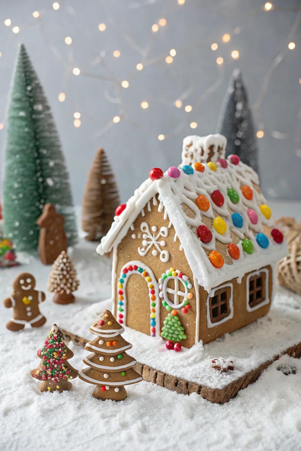 A gingerbread dwelling that is a visual feast.