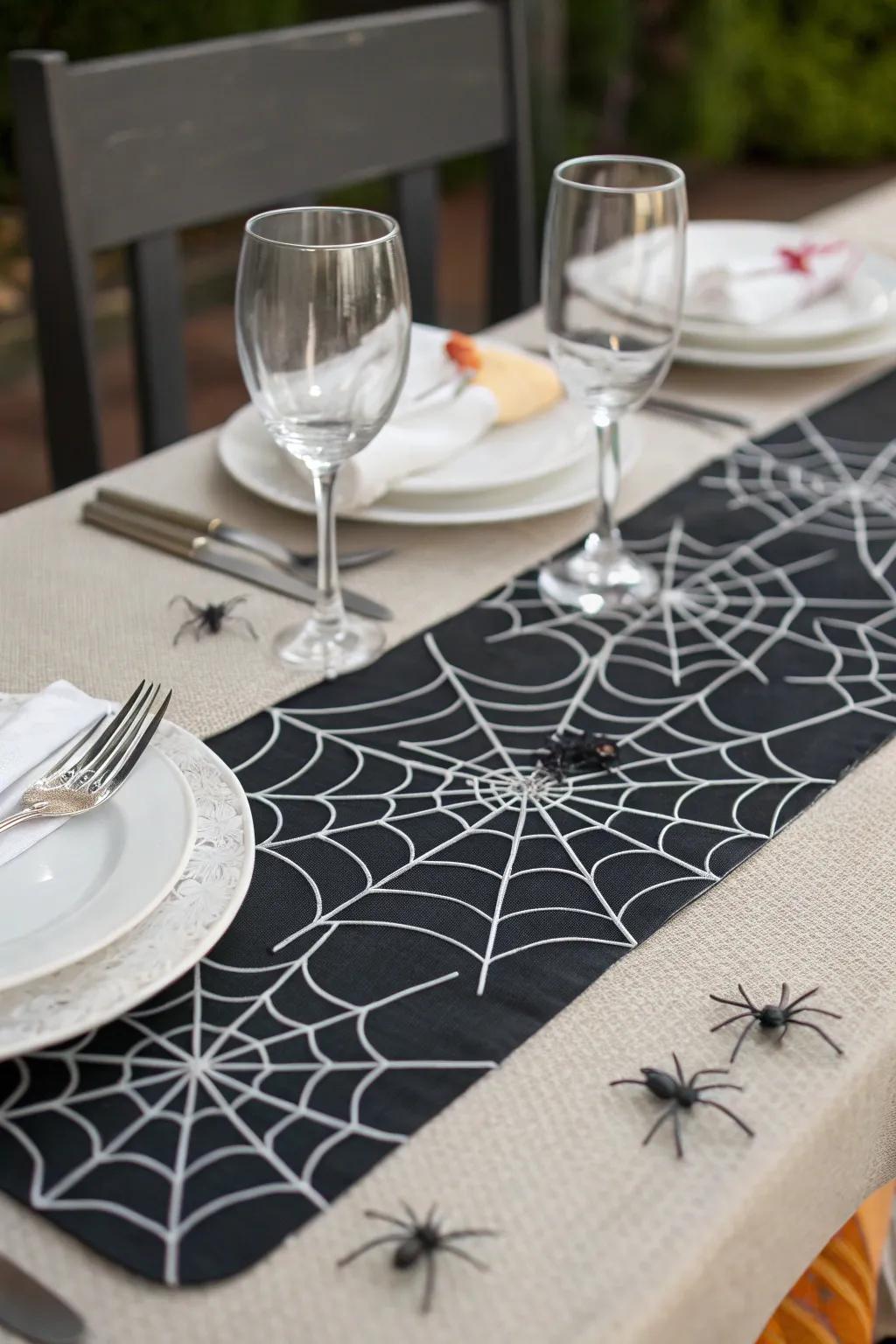 Weave a web of intrigue utilizing this spectral table runner.
