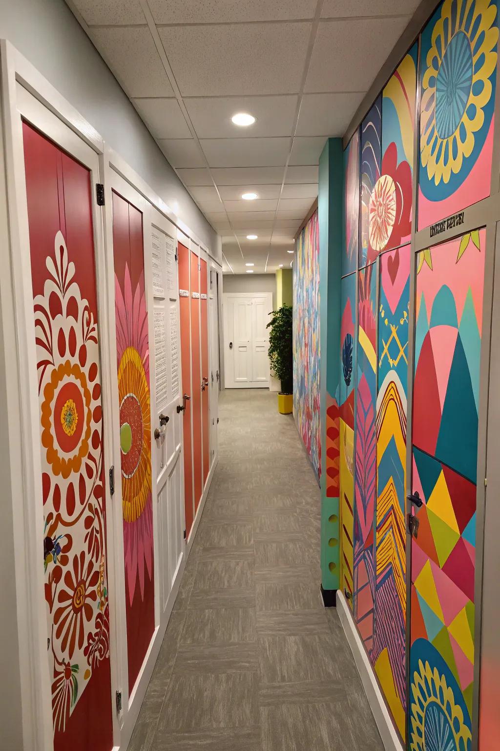 Showcase your style through vibrantly painted closet doors.