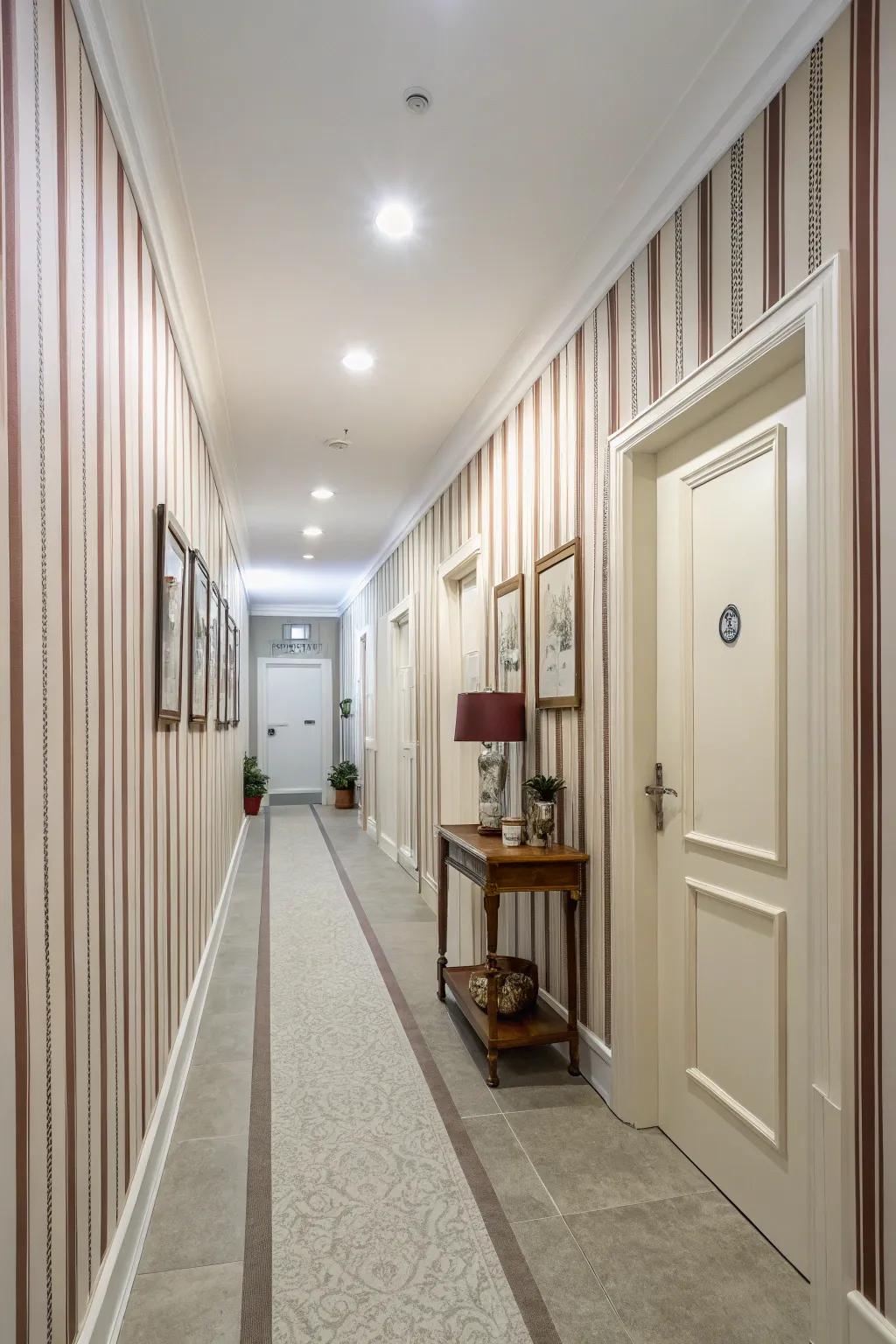 Patterned walls can easily bring playfulness and style to your hallway.