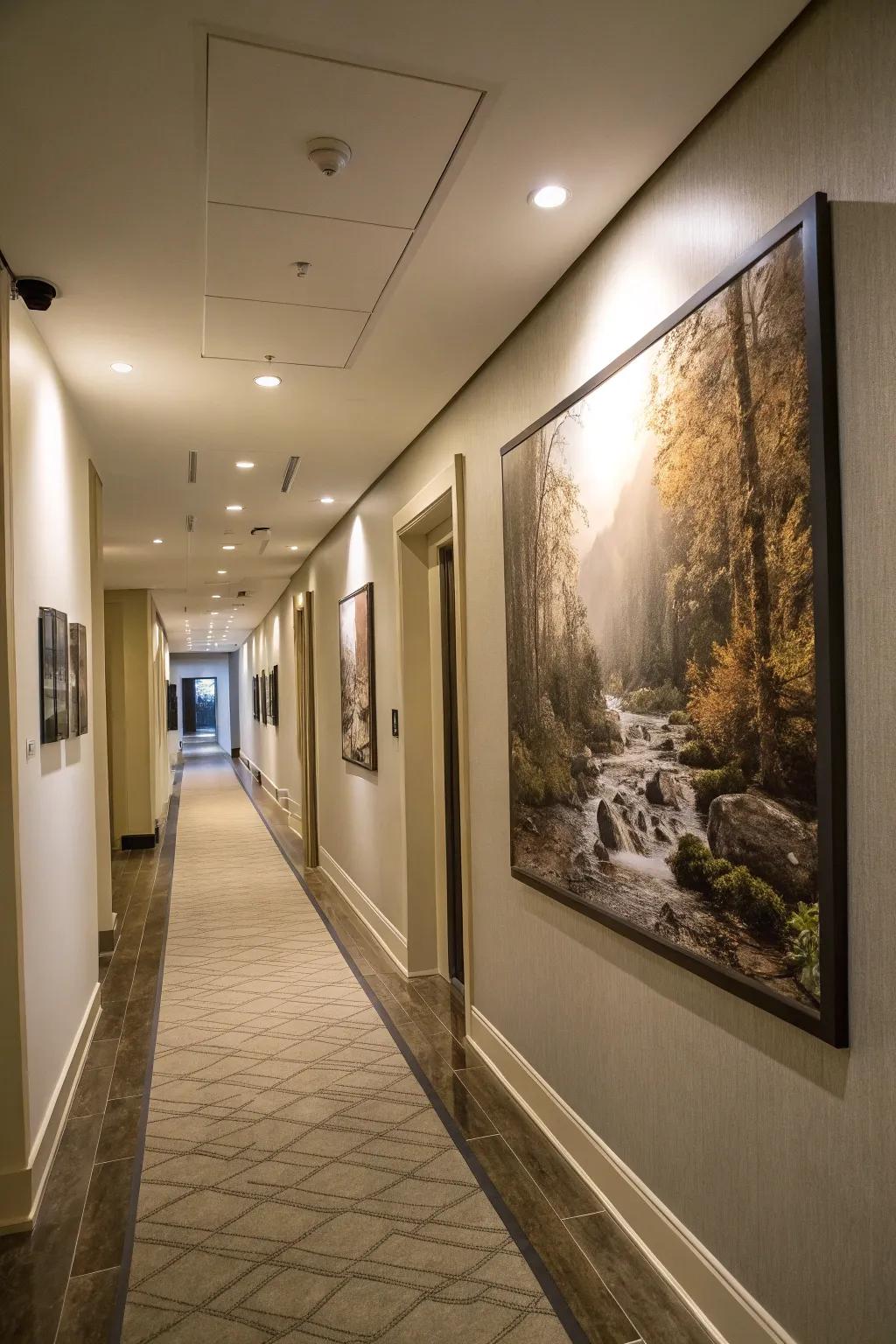 A single large piece can establish a powerful focal point.