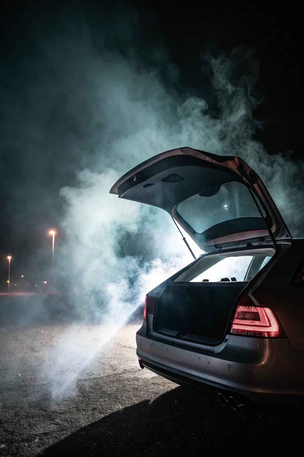 Envelop your trunk in a mysterious mist with a fog generator.