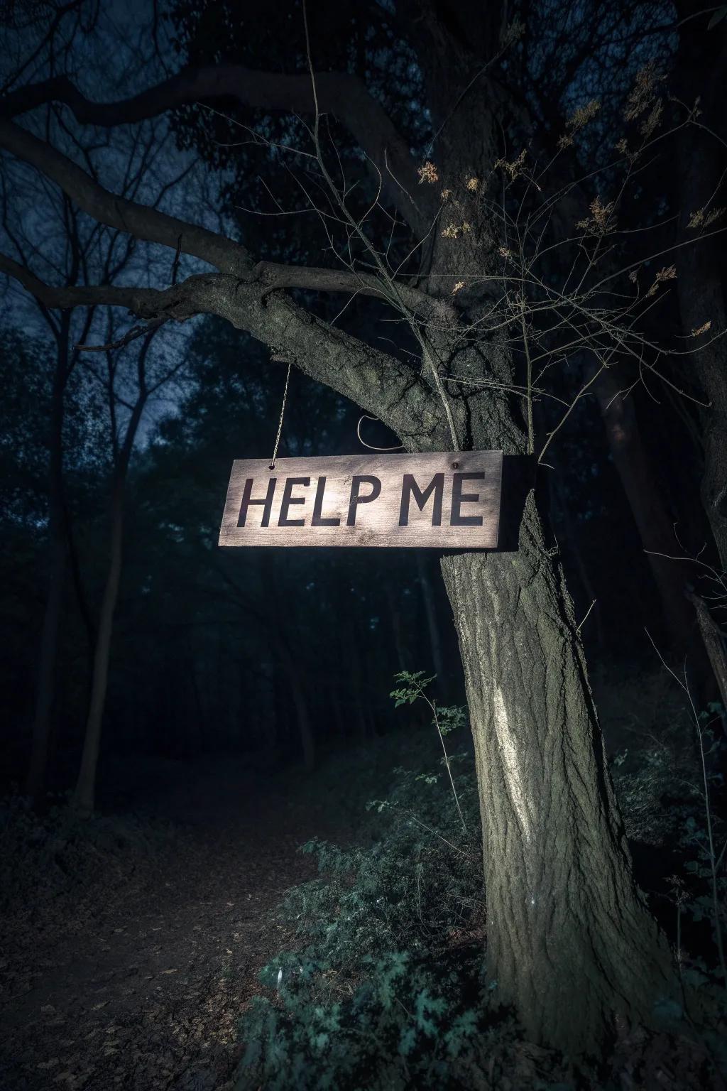 Spooky signs that whisper warnings add an extra layer of thrill.