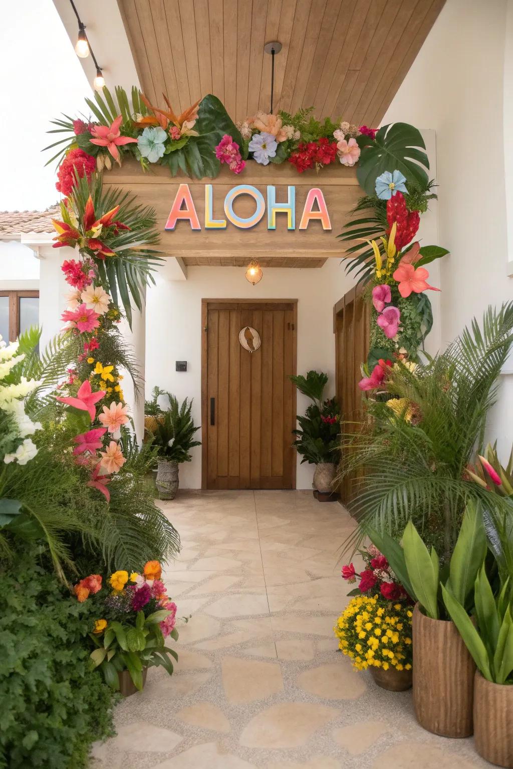 Greet your guests with a warm Aloha welcome.