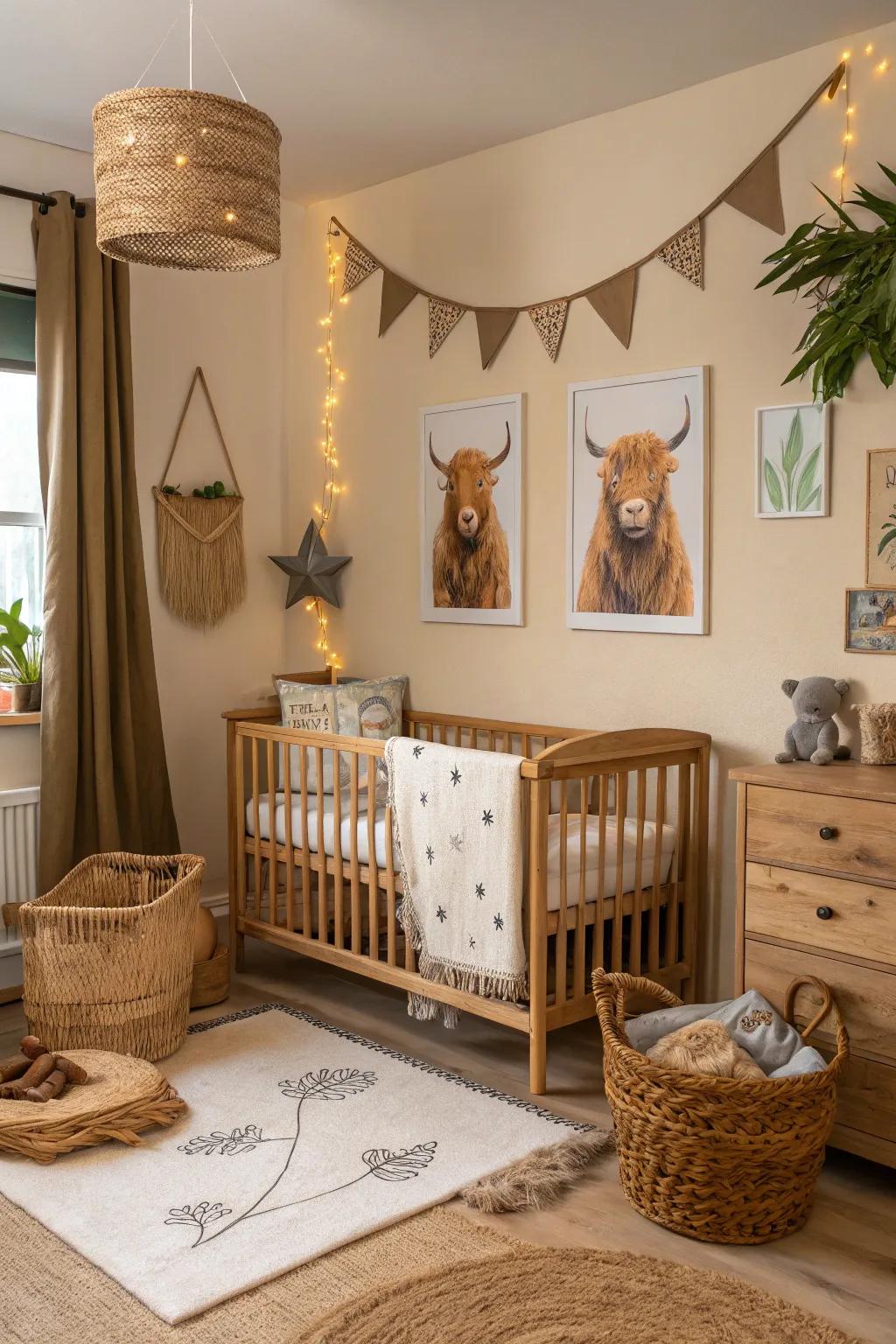 Soil tones supply a harmonious and calming ambiance.