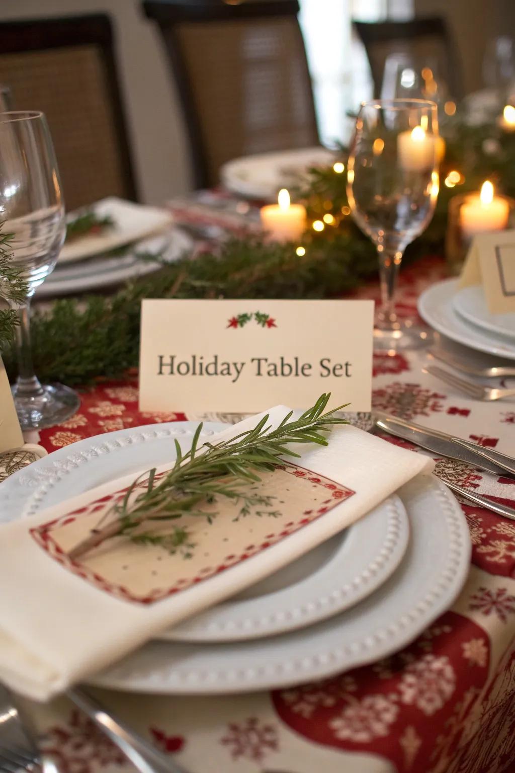 Individual place settings add a special detail for your guests.