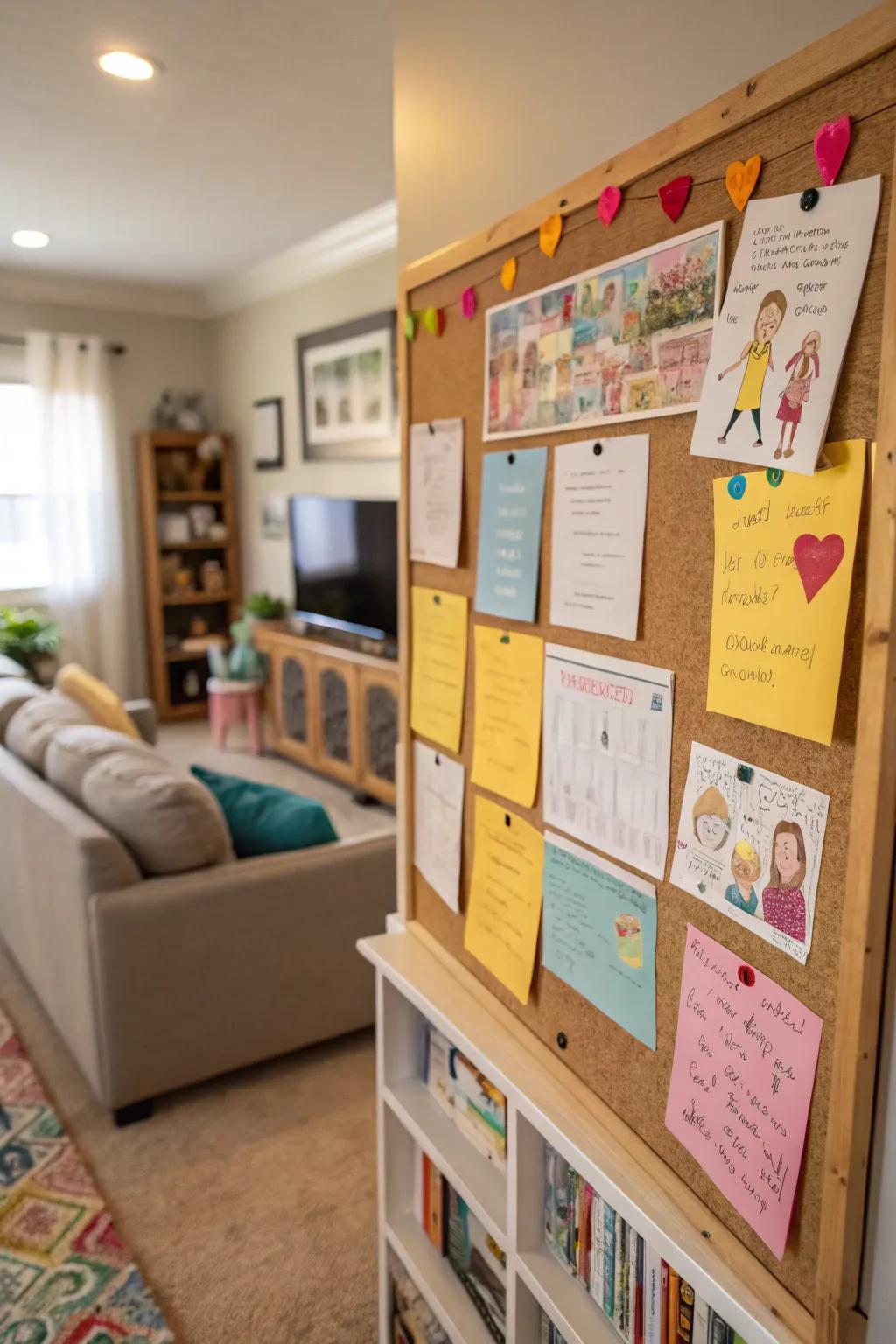 Promote family communication with this inviting message board.