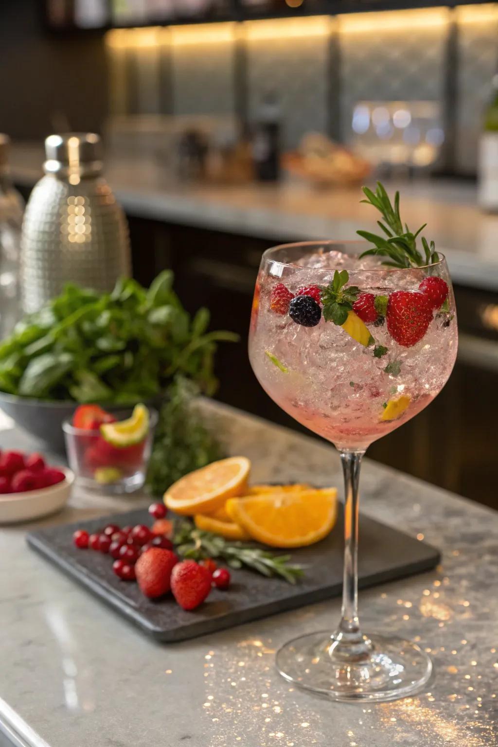 A refreshing custom drink to delight housewarming guests