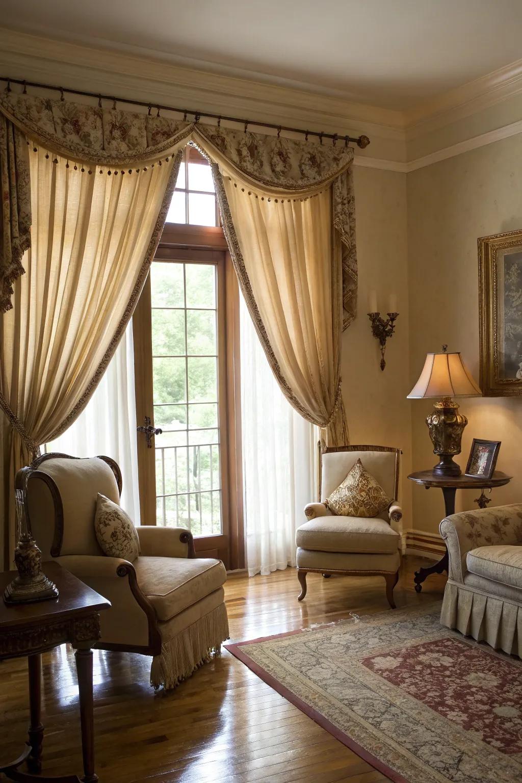 Retaining devices append both function and aptitude to your window dressing configuration.