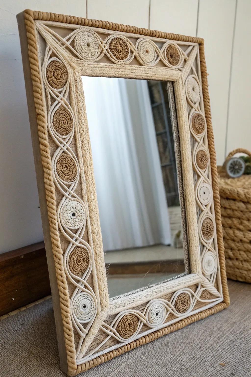 Designing an elegant mirror surround on a budget is a delightful DIY activity.