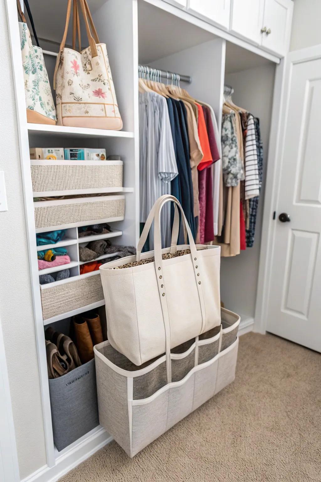 Carryall organizers keep your collection tidy and accessible.