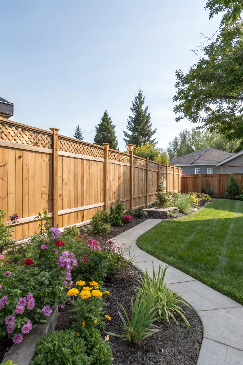 Secure privacy with tasteful fencing in your garden.