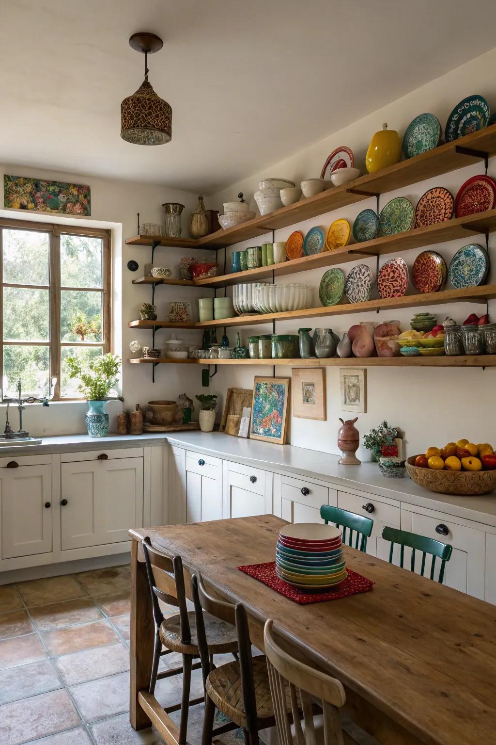 The perfect blend of aesthetics and functionality with open shelving.