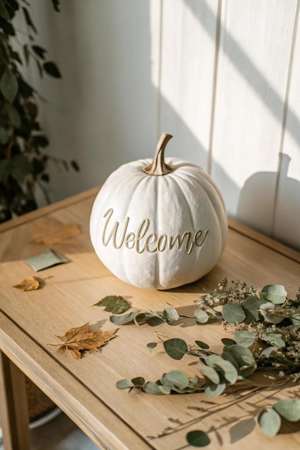 Extend a warm, personalized pumpkin greeting to your guests this Halloween!