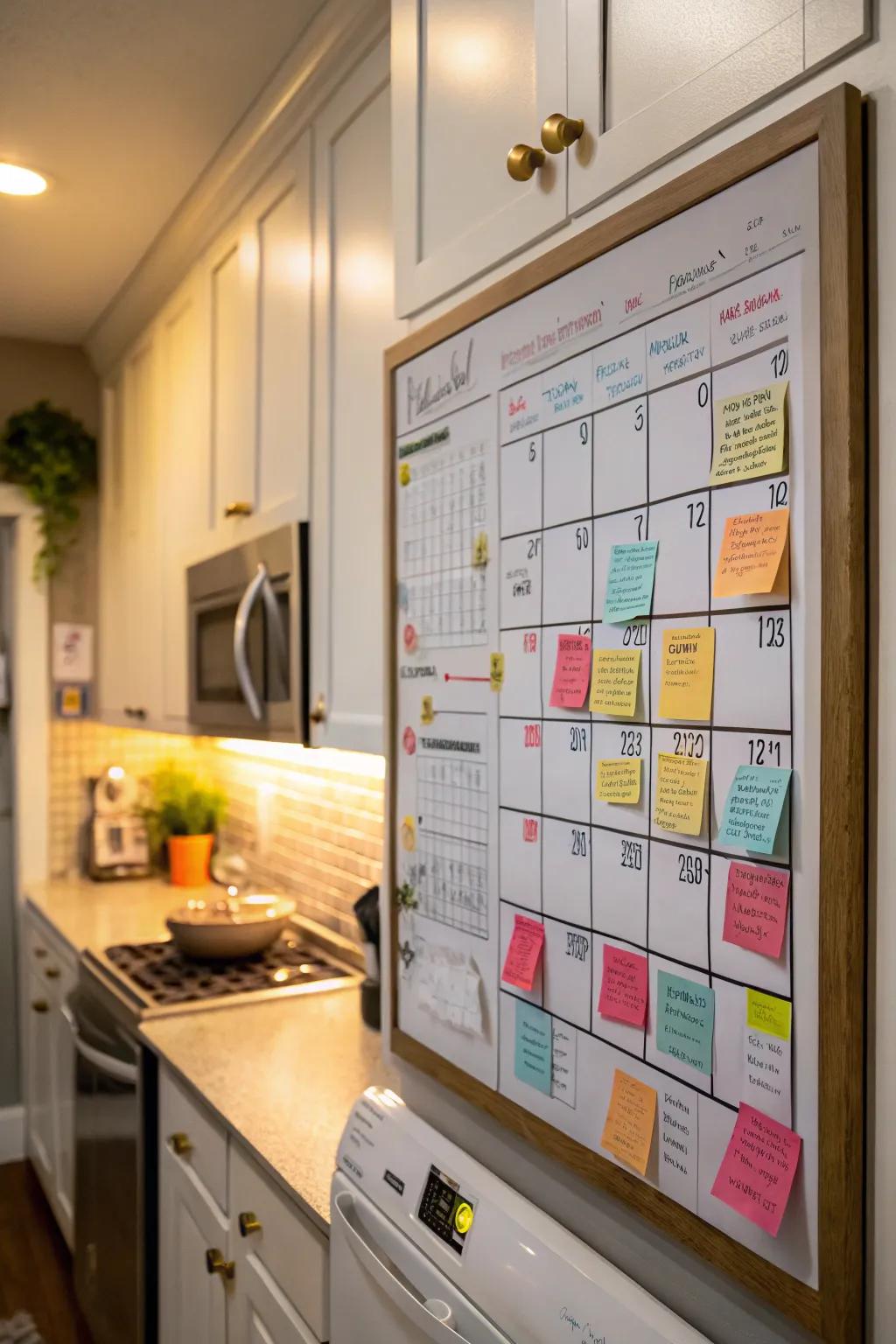 Keep organized with a calendar built into your message board.