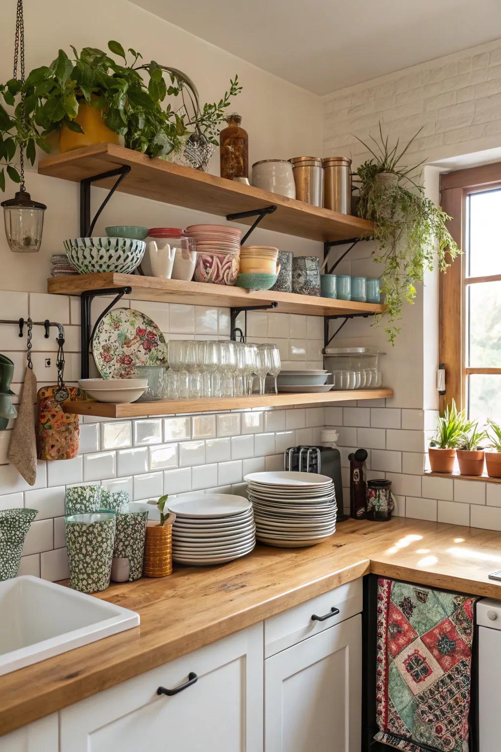 Open racking delivers functionality and design.