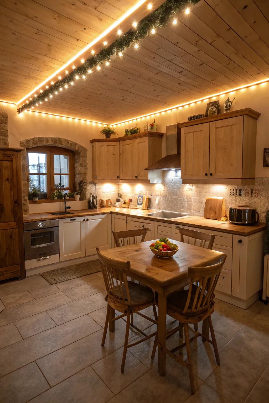 Fill your space with ceiling lights that make it feel warm and welcoming.