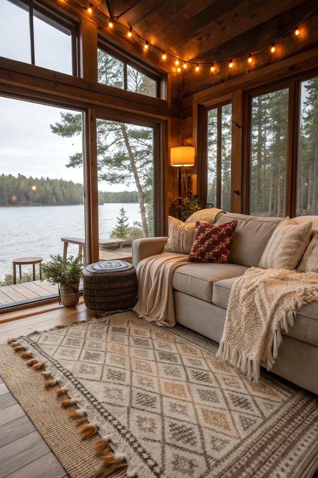 Overlaying textures adds warmth and coziness.