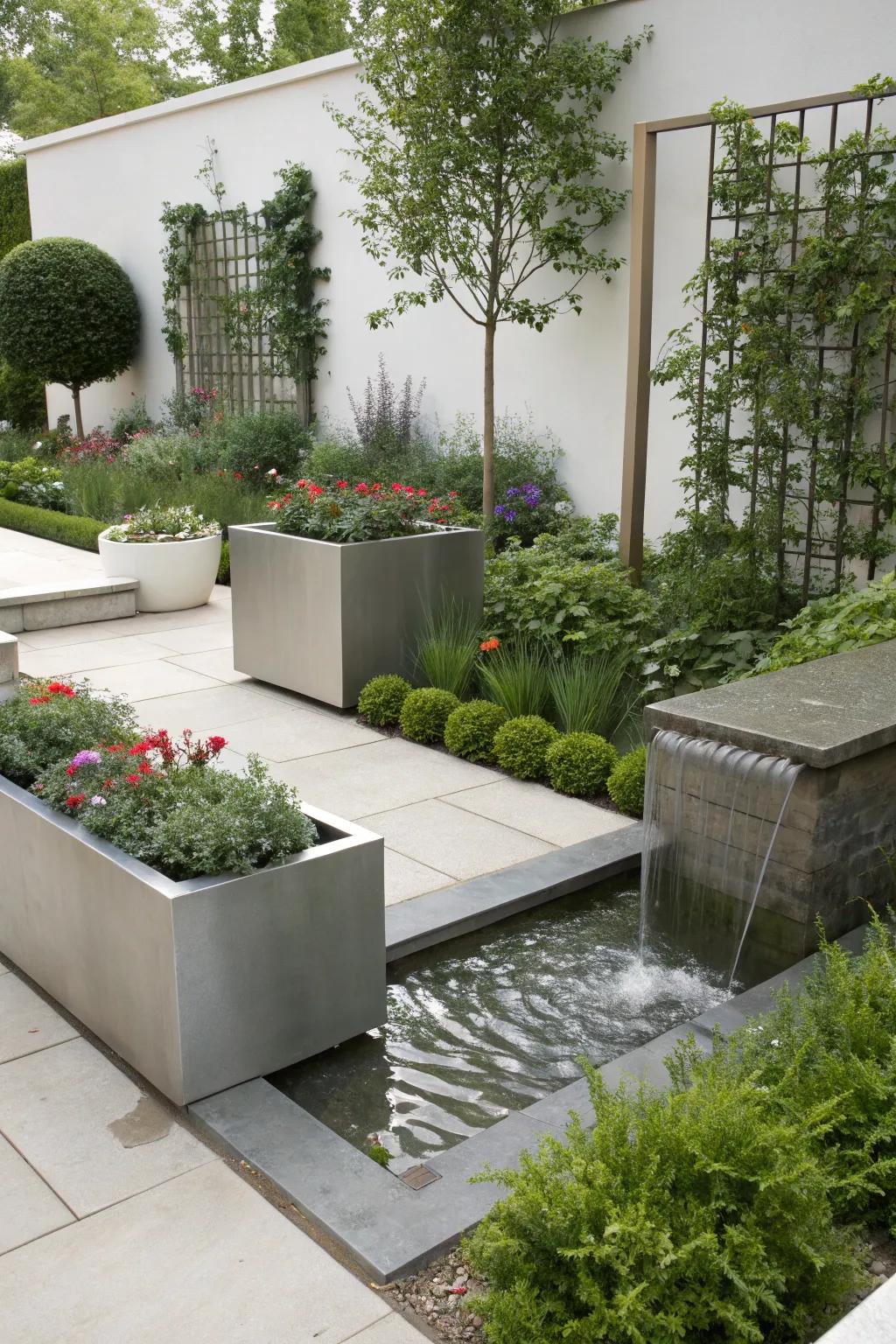 Modern design touches can make your garden look better.