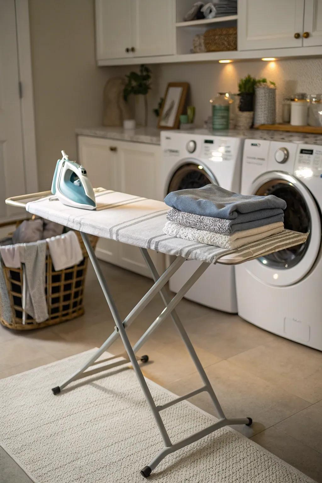 Blend practicality with space-saving furniture.