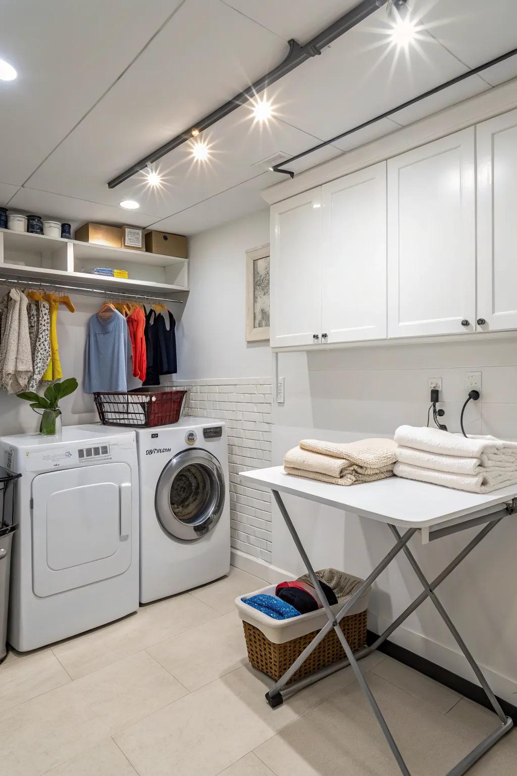 Improve your laundry room with smart lighting.