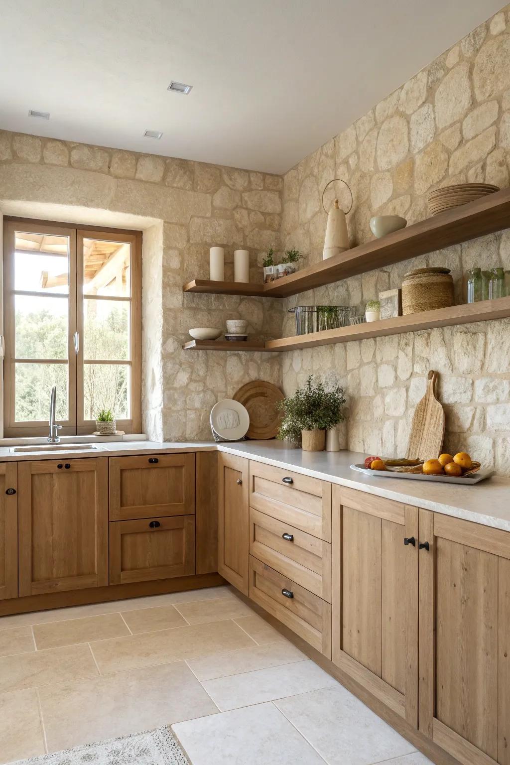 Introduce elegance using a subtle panel that enhances your kitchen's charm. 🔹 #BacksplashIdeas #KitchenDesign