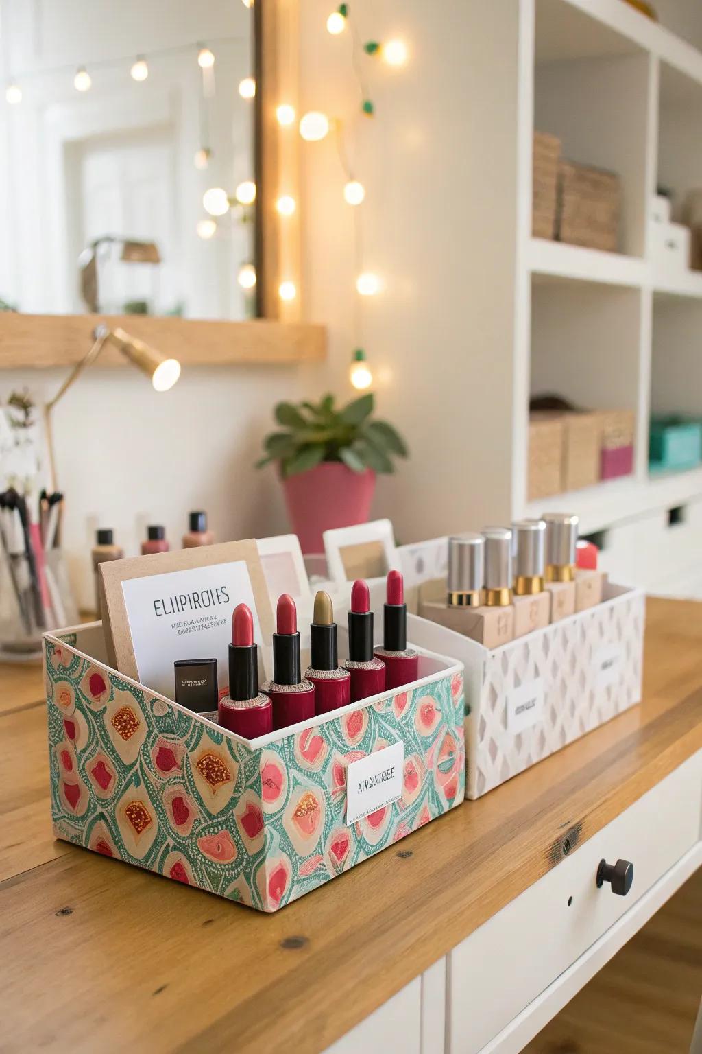 Design your own unique lipstick holder.
