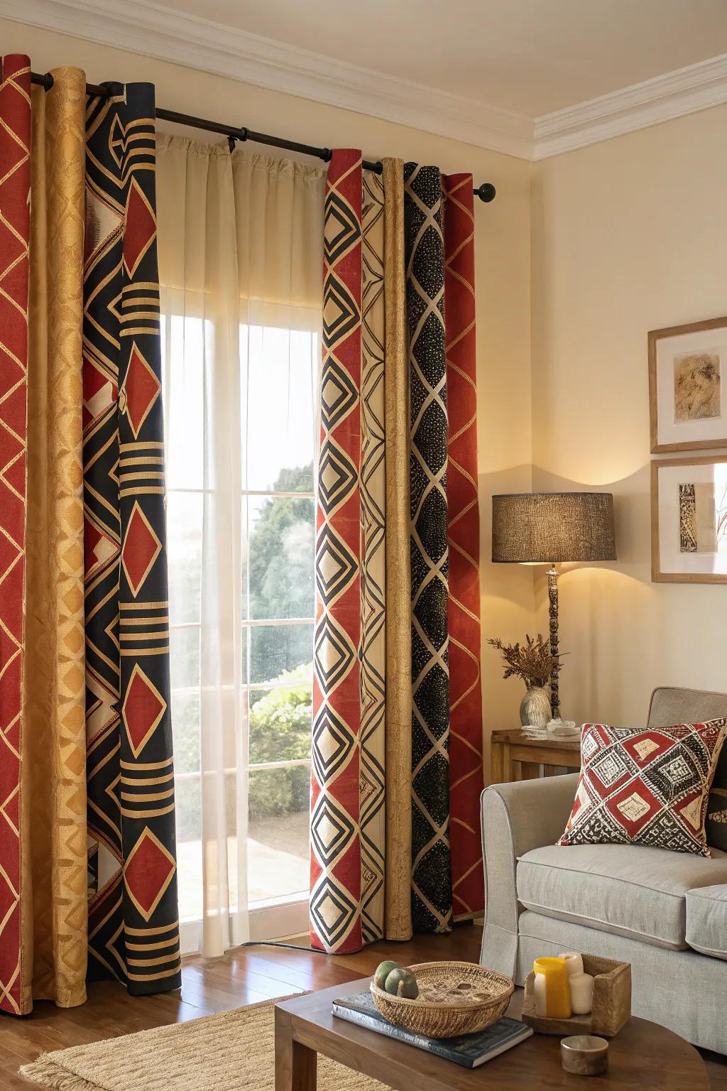 Angular designs introduce a modern flair to your living area.