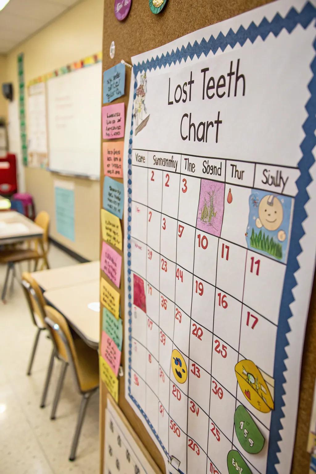 A monthly count of shed teeth helps incorporate information collecting in a fun way.