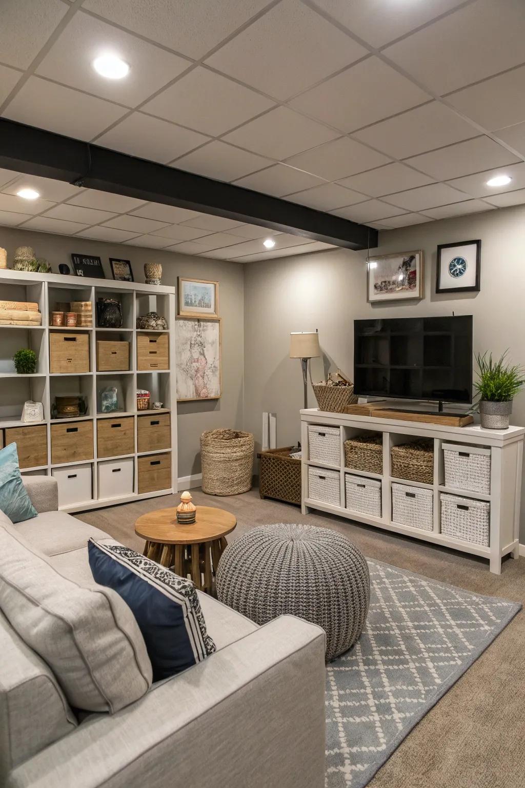 Multi-functional pieces maximize utility without overcrowding the area.