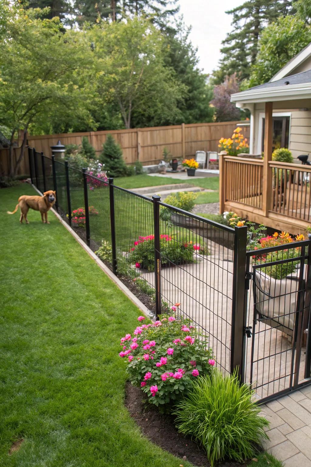 Secure fencing that looks great with the backyard design.