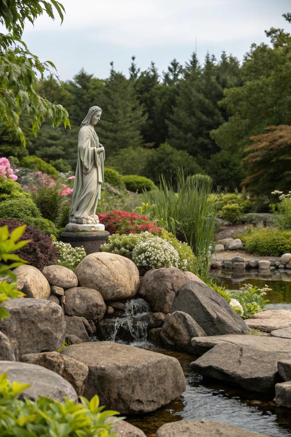 Highlight garden features with strategic pebble stone accents.