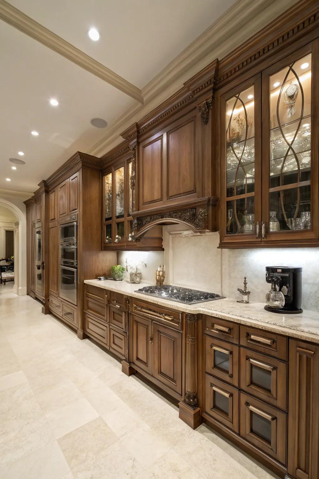 Bespoke cupboards provide refinement and functionality.