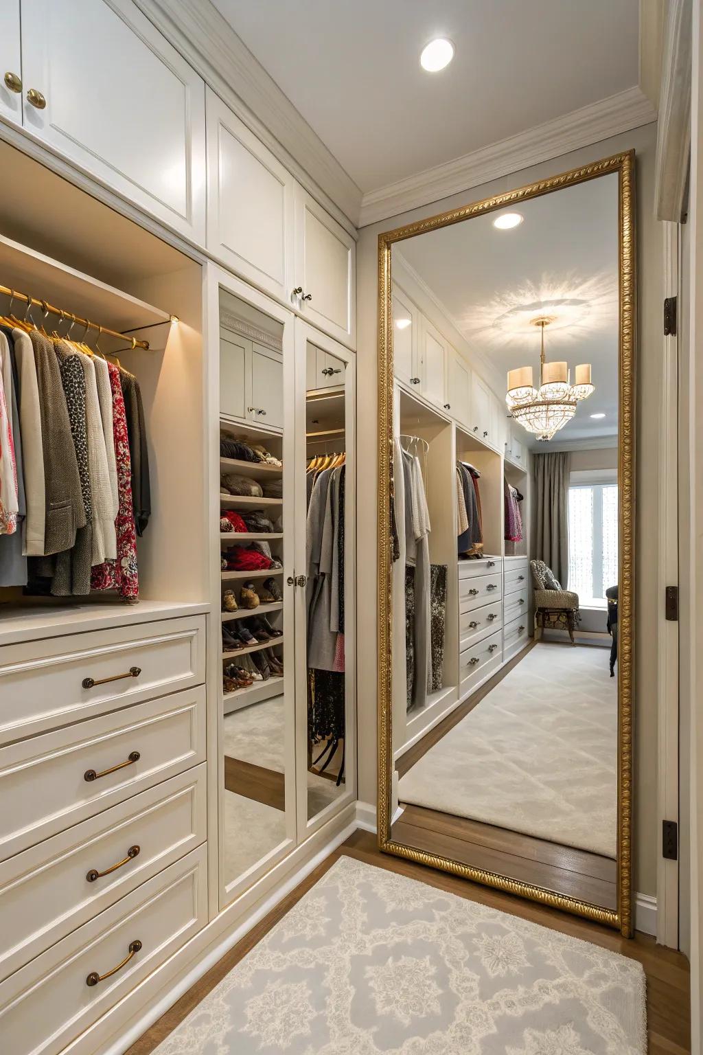 Mirrors are key for both style and practicality.