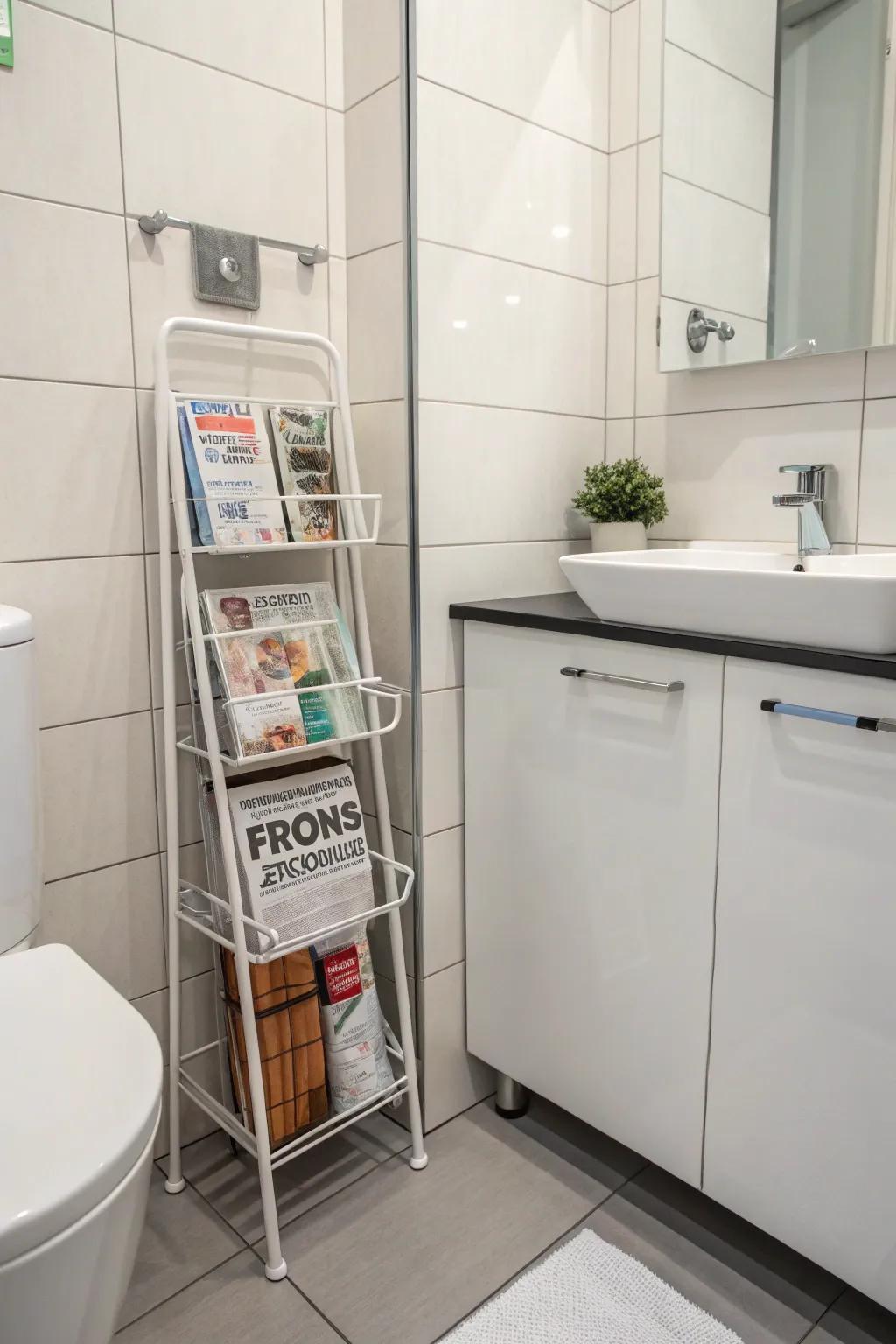 Corner racks make the most of tight spaces.