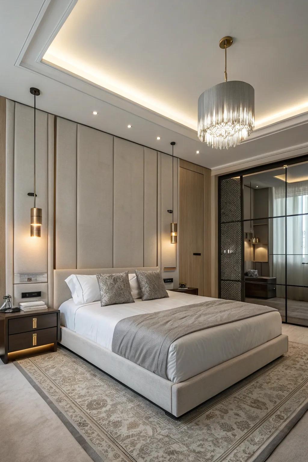 Modern lighting designs for a contemporary impression.